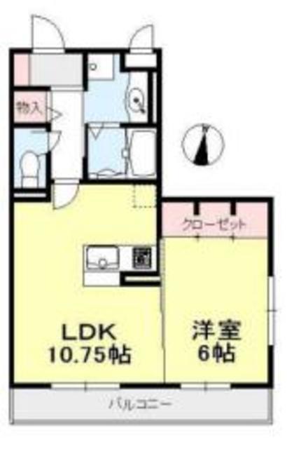 ベルウッド(1LDK/3階)の間取り写真