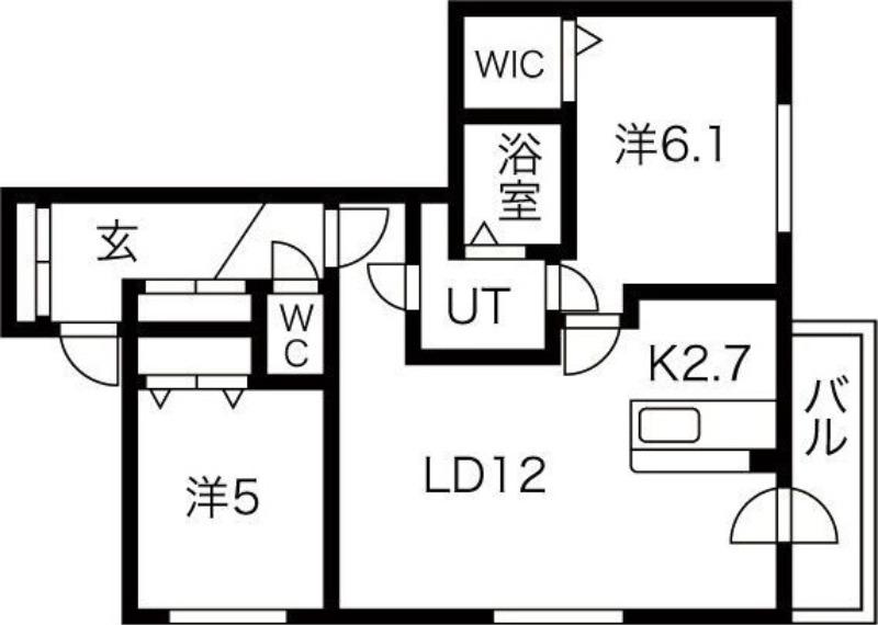SABANJOULE(2LDK/3階)の間取り写真