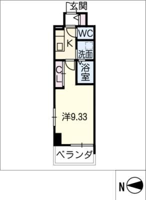OKNIS IMAIKE(1K/4階)の間取り写真
