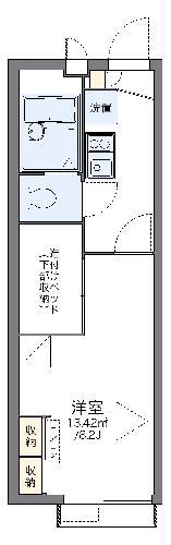 レオパレス武蔵野第3(1K/2階)の間取り写真