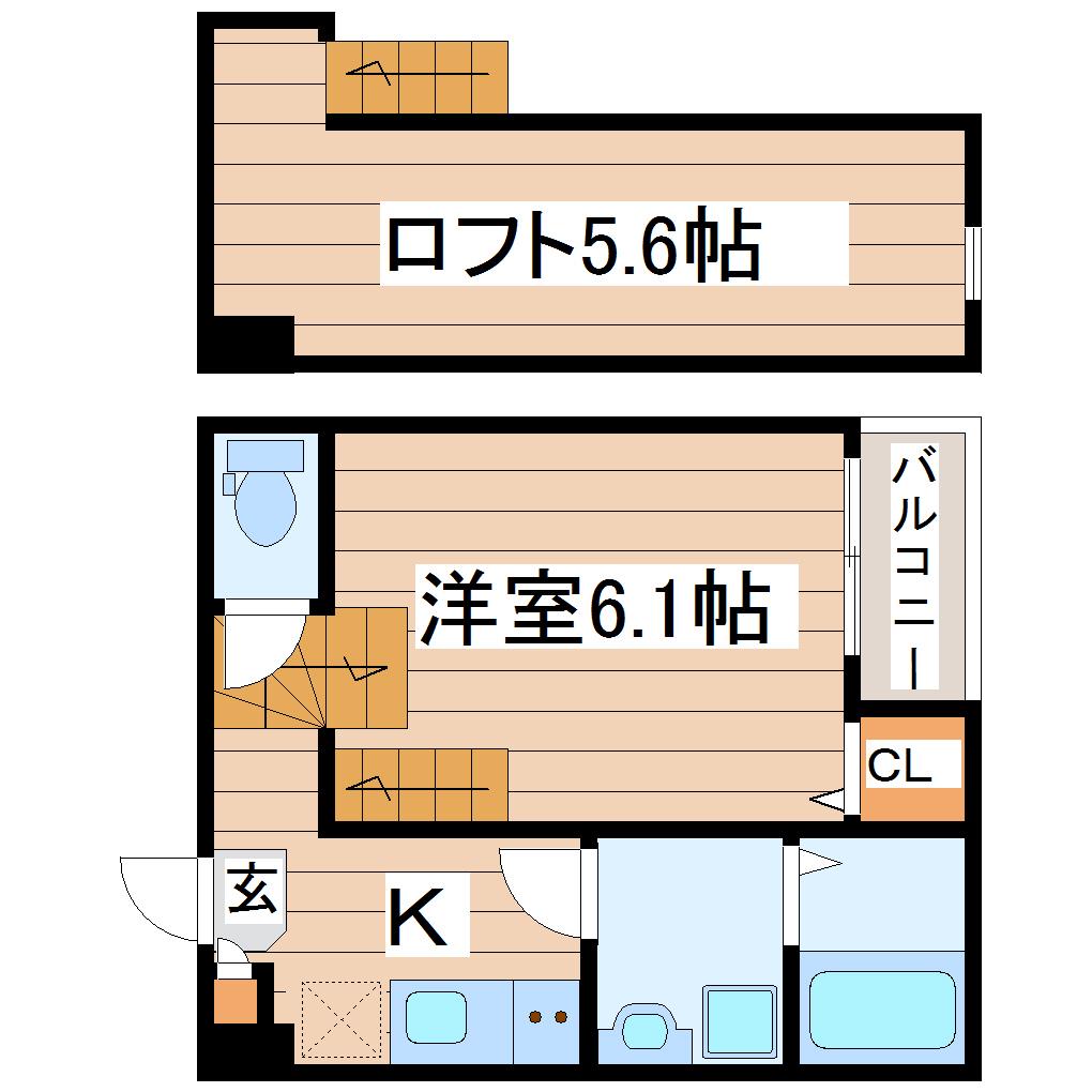 BELLEZZA(1K/1階)の間取り写真