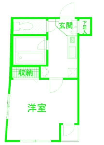 ゼフィール横濱(1K/4階)の間取り写真