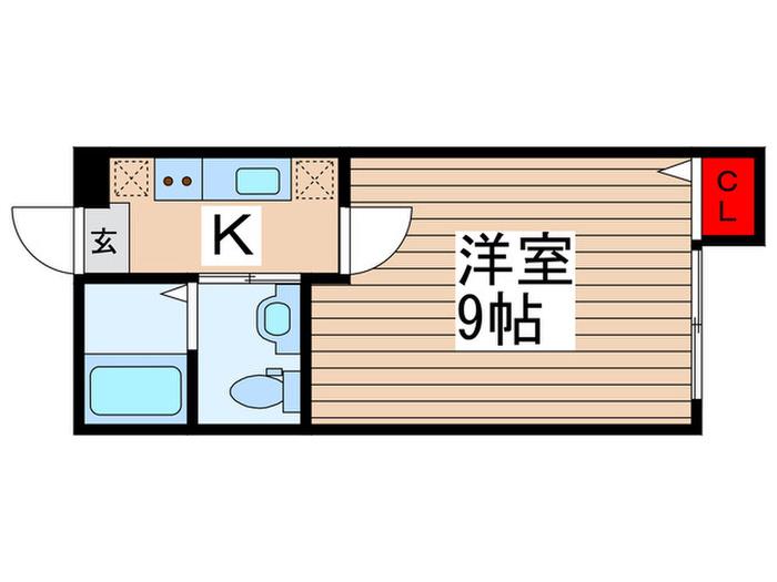 リバーサイドテラス(1K/2階)の間取り写真