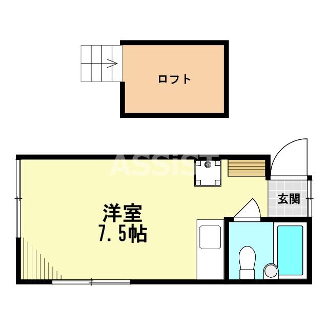 代田5丁目マンション(ワンルーム/2階)の間取り写真