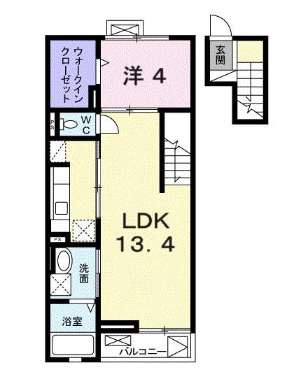 サーラ グラシオーザ(1LDK/4階)の間取り写真