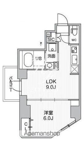 S-RESIDENCE亀戸BALM(1LDK/3階)の間取り写真