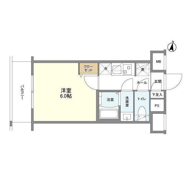 インペリアルフラット武蔵小山(1K/10階)の間取り写真