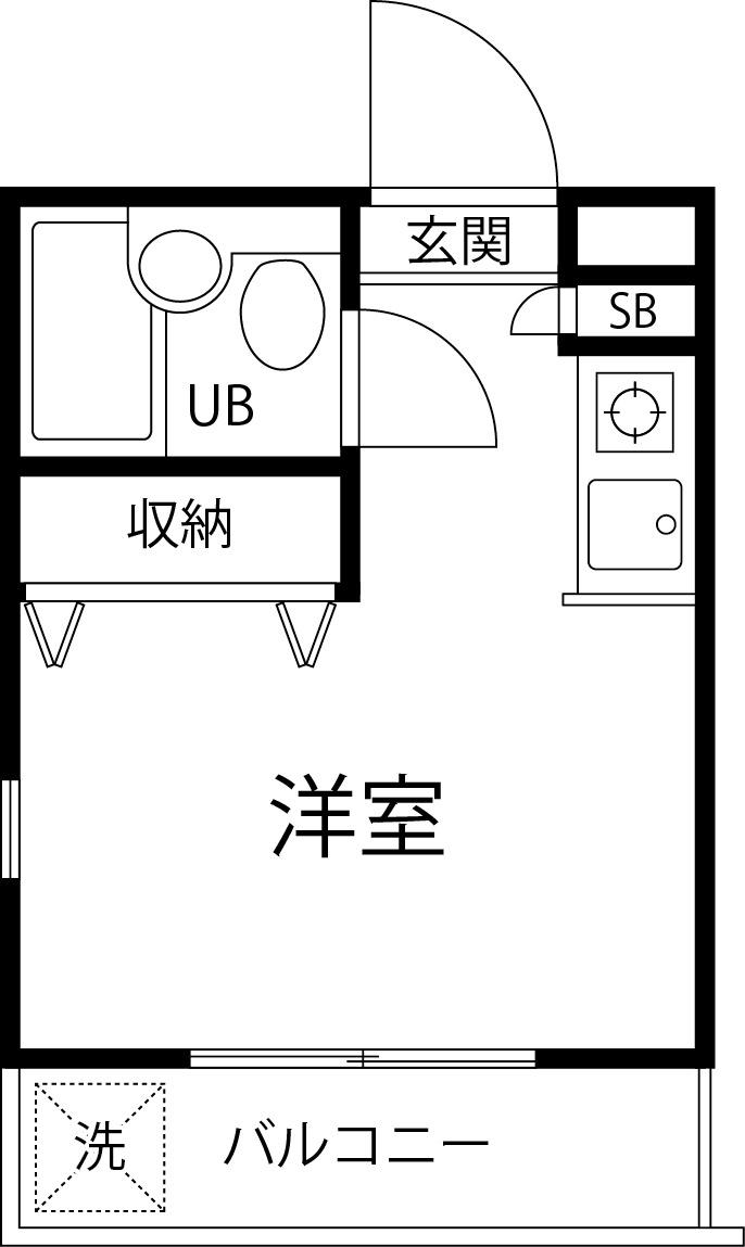 TSGARDENHIKAWADAI II(ワンルーム/3階)の間取り写真