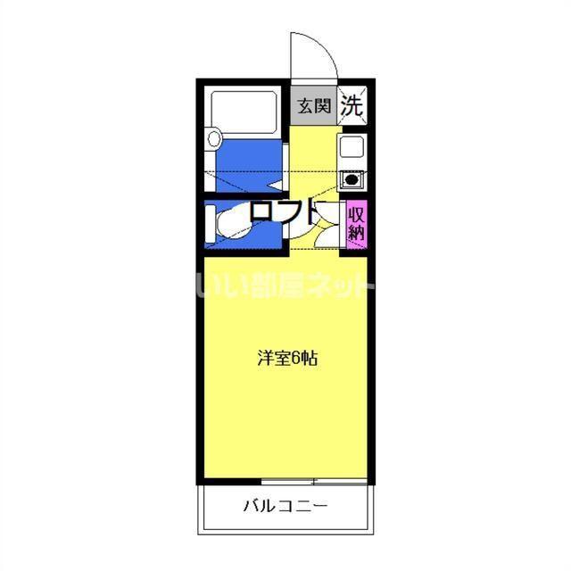 ルミエールミタ(1K/2階)の間取り写真