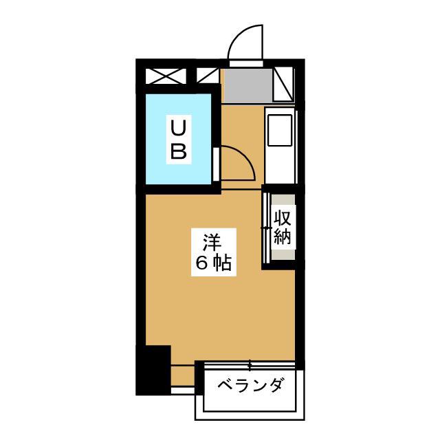 Cシャテーニュ石井(ワンルーム/2階)の間取り写真