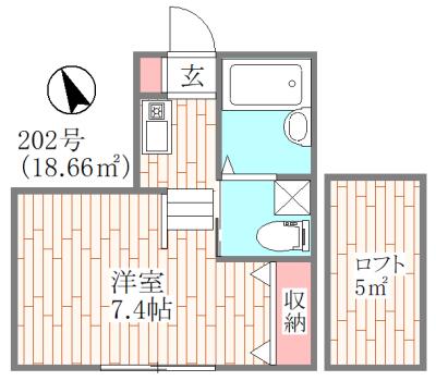 スライヴ(1K/2階)の間取り写真