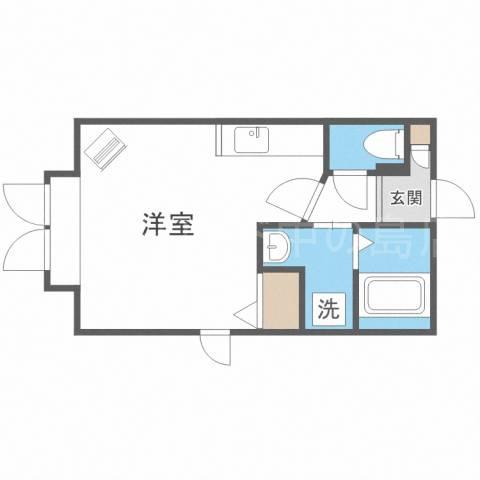 シェリール澄川(ワンルーム/2階)の間取り写真