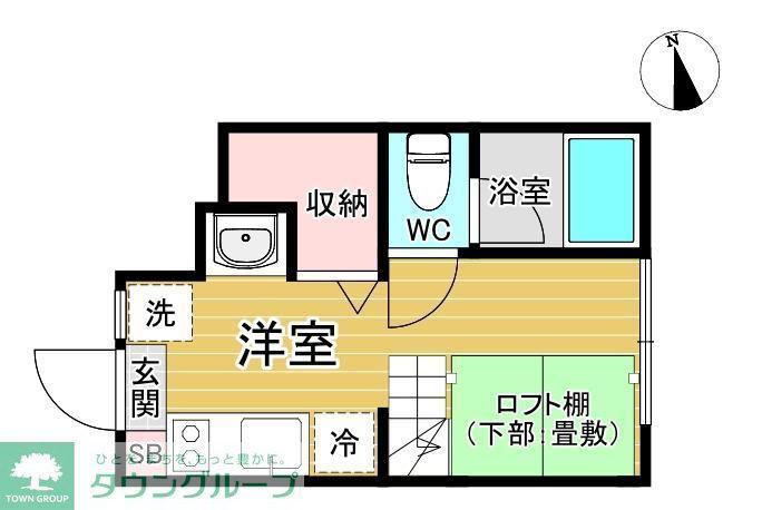 クラソ下北沢(ワンルーム/1階)の間取り写真