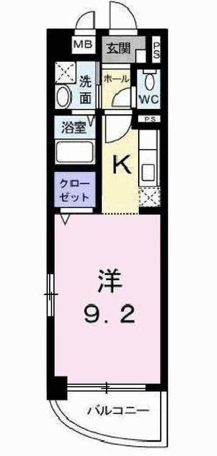 コンフォート本町(ワンルーム/4階)の間取り写真