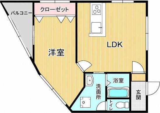 BILLION HILLS263(1LDK/3階)の間取り写真
