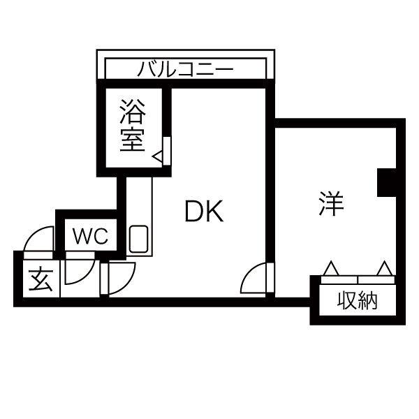 BERLINETTAN21(1DK/5階)の間取り写真