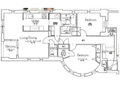 シルバーウィリアムス(2LDK/1階)の間取り写真
