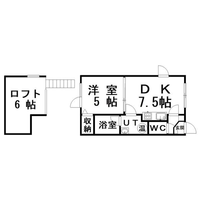 シャルマンBYURBAN(1SDK/2階)の間取り写真
