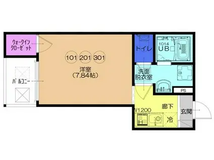 FSTYLE寿町(1K/1階)の間取り写真