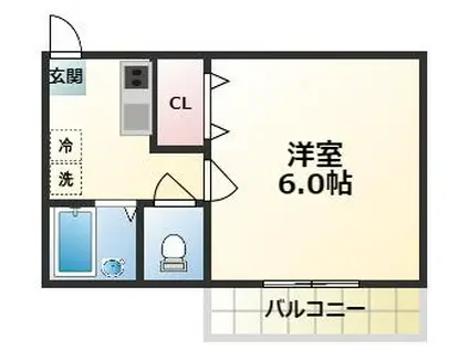 第3広田マンション(1K/3階)の間取り写真