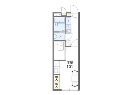 レオパレスマニエ(1K/2階)の間取り写真