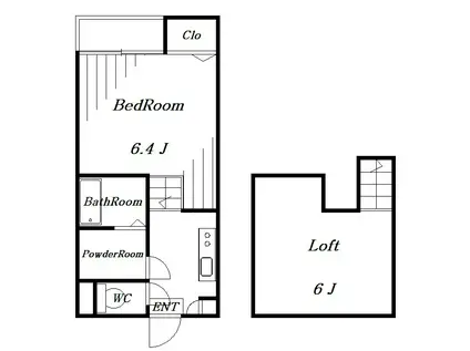 ベントルナート(1K/1階)の間取り写真