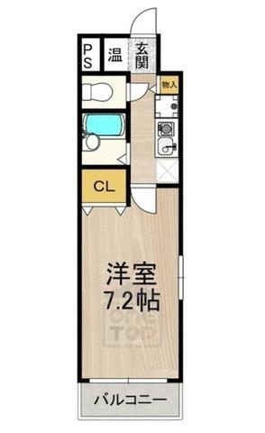 北大阪急行 緑地公園駅 徒歩14分 5階建 築29年(1K/1階)の間取り写真