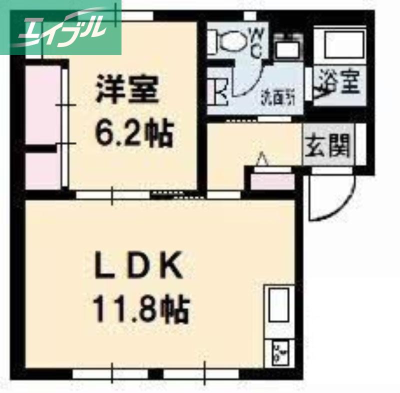 フレグランス京町(1LDK/1階)の間取り写真