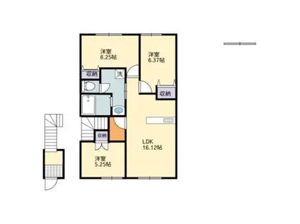エコハウス4(3LDK/2階)の間取り写真