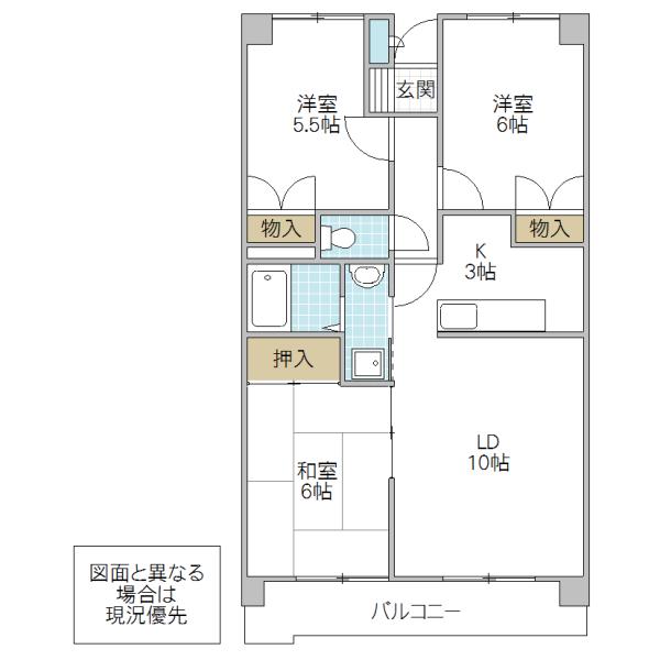 サンハイム千石(3LDK/2階)の間取り写真