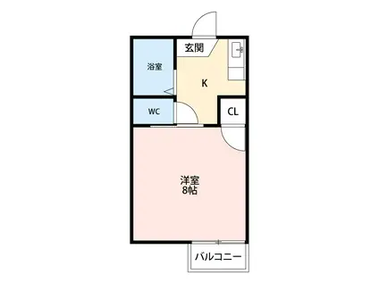 パレス三宝(1K/1階)の間取り写真