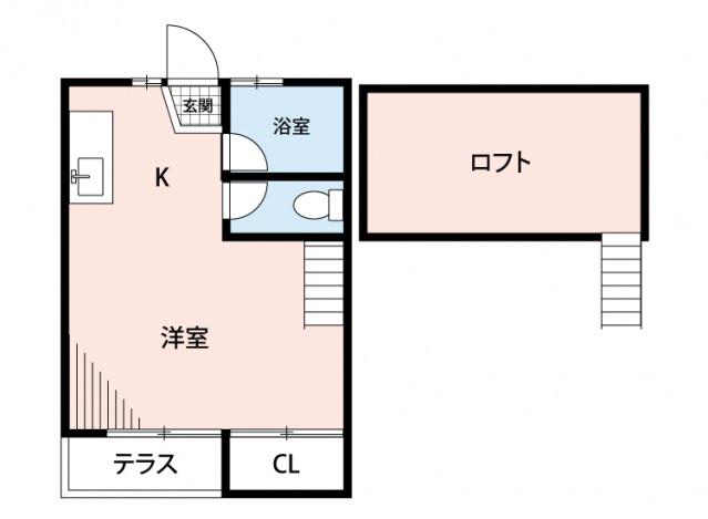 クリスタルハイツ(ワンルーム/1階)の間取り写真