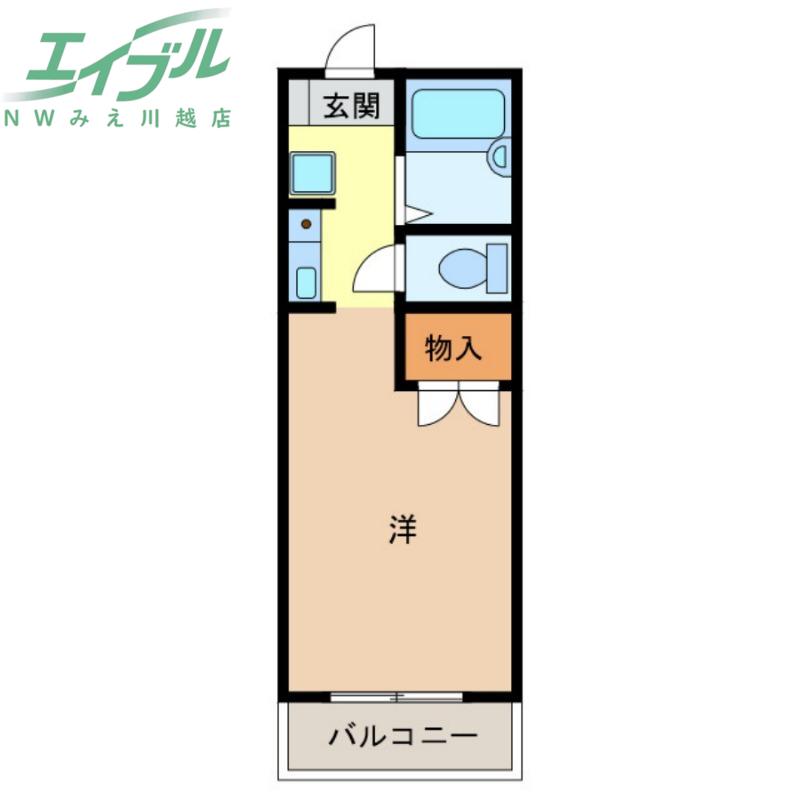 KAYO(1K/1階)の間取り写真