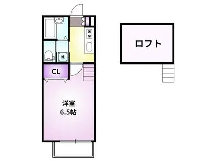 Aレガート久留米大学前A棟(1K/1階)の間取り写真