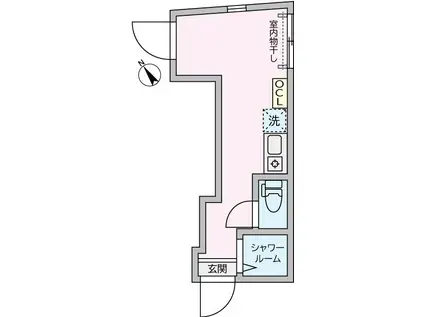 TRアーバンプレイス高田馬場I(ワンルーム/1階)の間取り写真