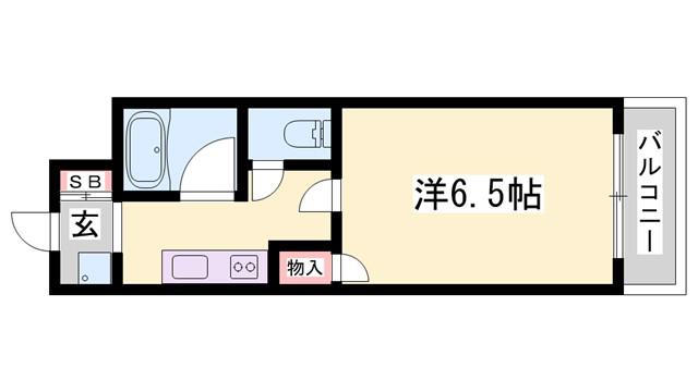 M&Kうれしの(1K/3階)の間取り写真