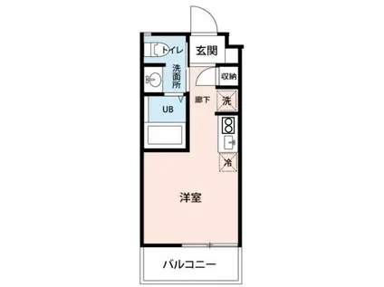 レガーロ鳳東(1K/3階)の間取り写真