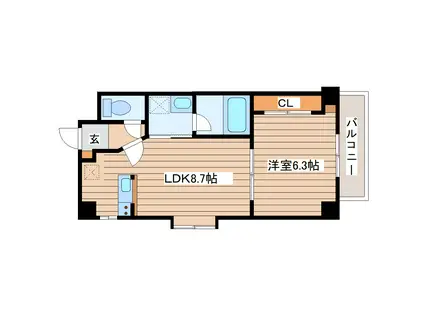 ガーデンロッジI(1LDK/5階)の間取り写真