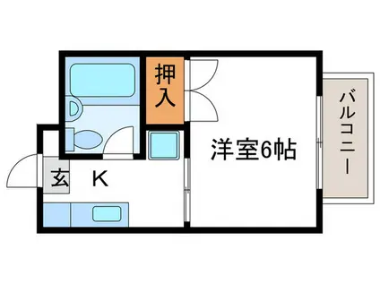 カケイハイツ(1K/3階)の間取り写真