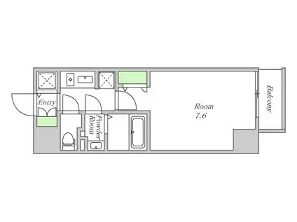 アクアプレイス福島アイ(1K/10階)の間取り写真