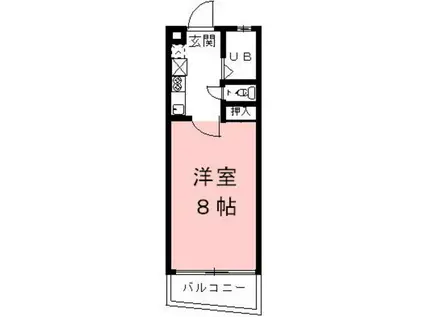 ARROW・COURT(1K/4階)の間取り写真