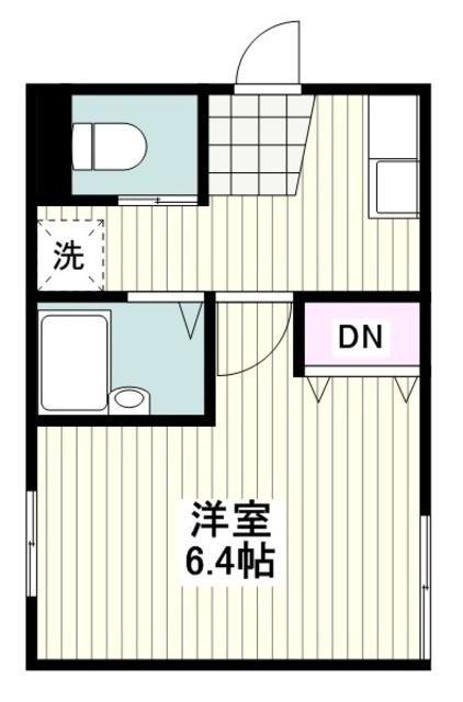 ジュネス鵠沼(1K/1階)の間取り写真