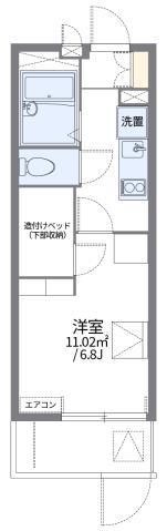 レオパレス雪州(1K/1階)の間取り写真
