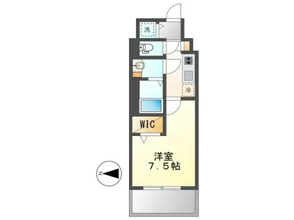 エスリード新栄マルス(1K/3階)の間取り写真