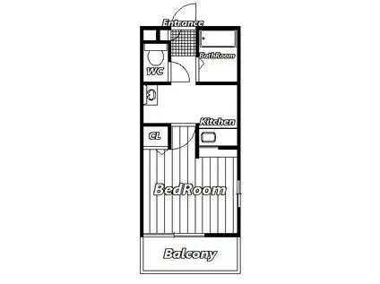 リブリ・プランドール幕張(1K/2階)の間取り写真