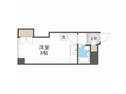 アーバンシティ札幌(ワンルーム/4階)の間取り写真