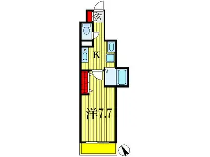 ミリアビタNO.18(1K/5階)の間取り写真