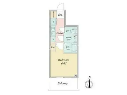 エスリードレジデンス大阪本町(1K/12階)の間取り写真