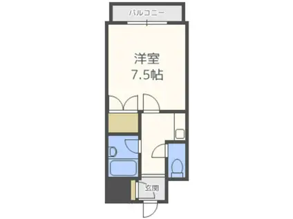 キャンパスシティ箱崎(1K/3階)の間取り写真