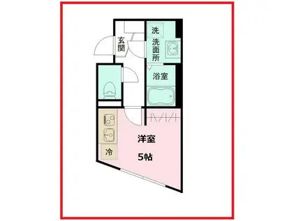 ブリオ亀有(ワンルーム/5階)の間取り写真